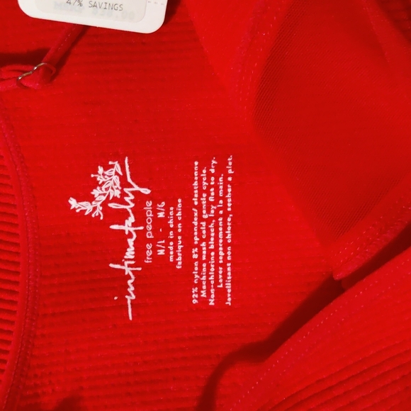 Free People Hot Pink mesh panel super stretchy tank top - Picture 7 of 7